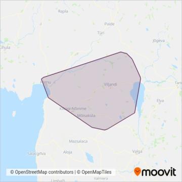 Схема покрытия компании Atko Bussiliinid