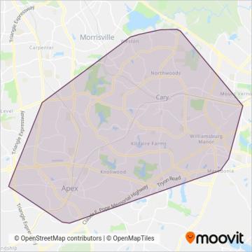 GoCary coverage area map