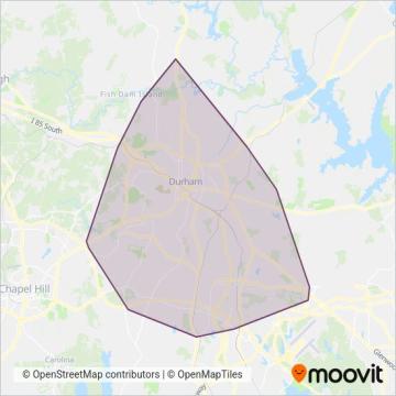 GoDurham coverage area map