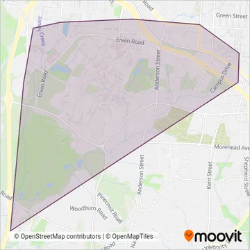 Duke Transit coverage area map