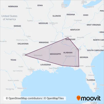 Greyhound-us coverage area map
