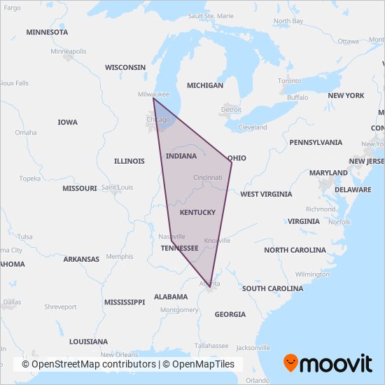 FlixBus-us coverage area map