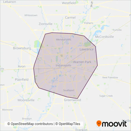 IndyGo coverage area map