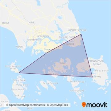 Cross Border Ferries coverage area map