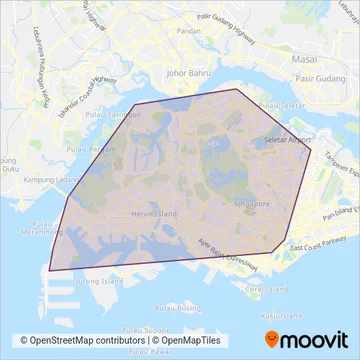 SMRT (公交)线路的覆盖范围