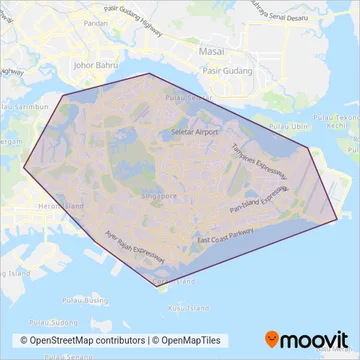 Shuttle coverage area map