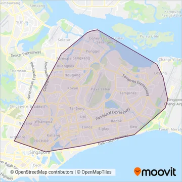 Go-Ahead Singapore线路的覆盖范围