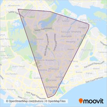 City Direct Bus coverage area map