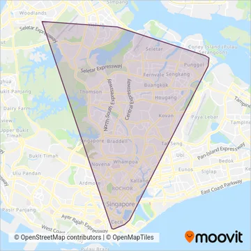 City Direct Bus线路的覆盖范围
