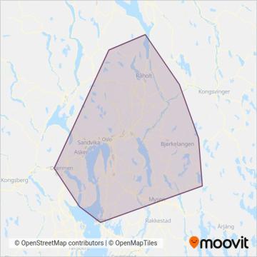 Ruter (Bus) coverage area map
