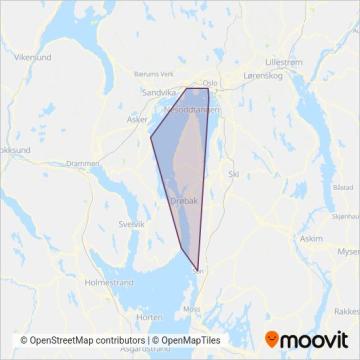 Ruter (Ferry) coverage area map