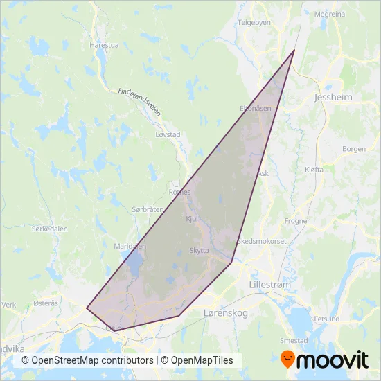 Flybussen Connect coverage area map