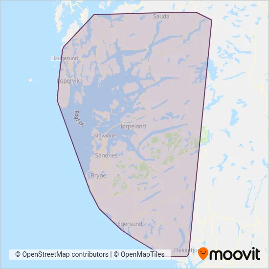 Kolumbus (Bus) coverage area map