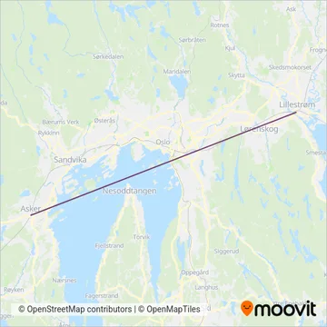 Flytoget dekningsområde kart