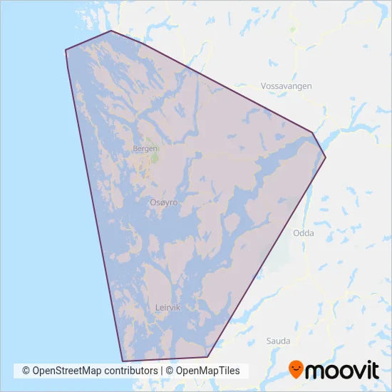 Skyss (Ferry) coverage area map
