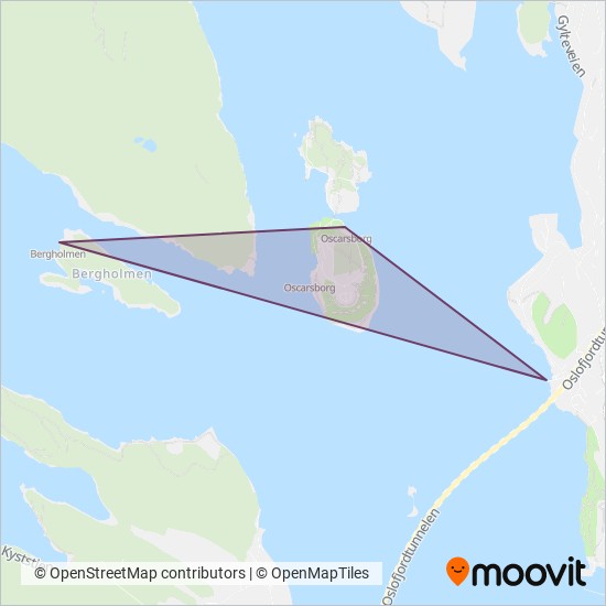 Oscarsborgfergen coverage area map