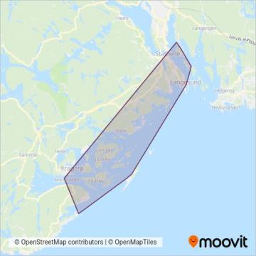 Telemark Fylkeskommune (Ferry) coverage area map