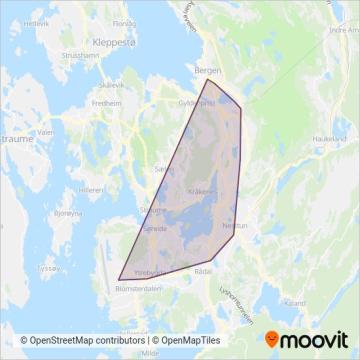 Skyss (Tram) coverage area map