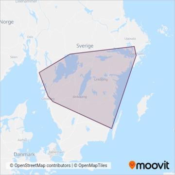 VY Bus4You coverage area map