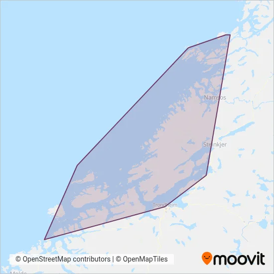 AtB (Ferry) coverage area map