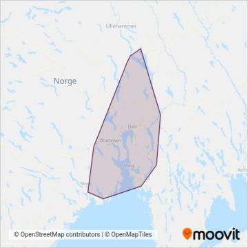 Vy (Rail) coverage area map