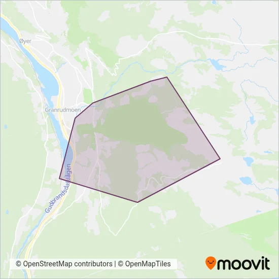 Rada Reiseliv coverage area map