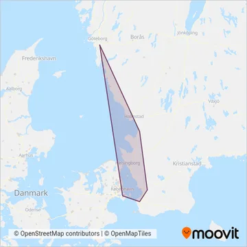 Öresundståg coverage area map