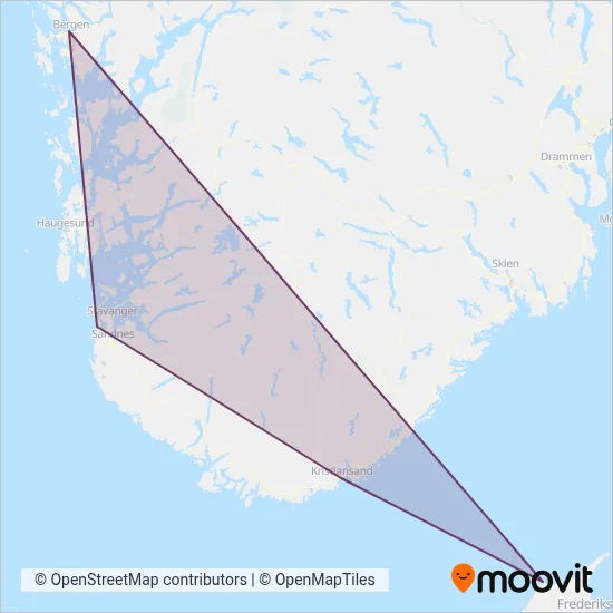 Fjord Line coverage area map