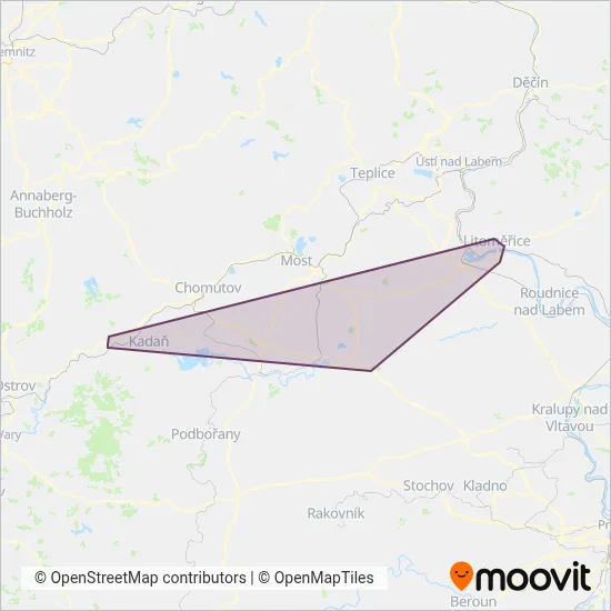 AKV bus a.s. coverage area map