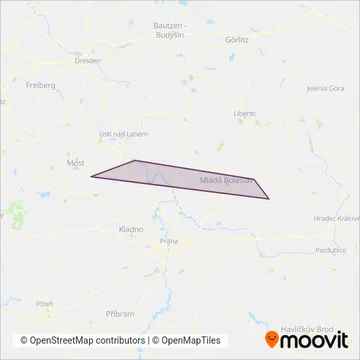 AŽD Praha, s.r.o. coverage area map