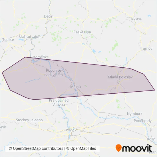 AŽD Praha, s.r.o. coverage area map