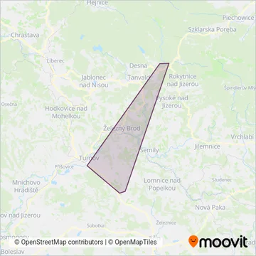 Zubačka provoz s.r.o. coverage area map