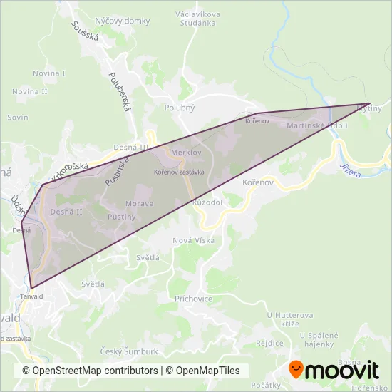 Zubačka provoz s.r.o. coverage area map