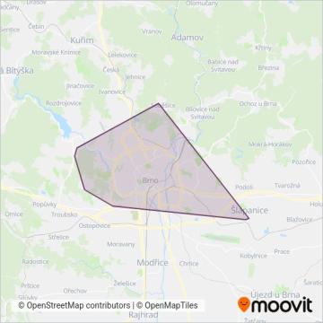 Схема покрытия компании IDS JMK (Data from: KORDIS JMK, DPMB) - Канатная дорога