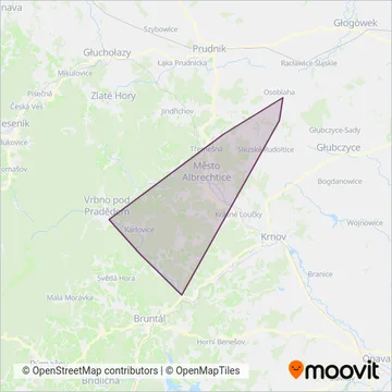 Moravskoslezský kraj coverage area map