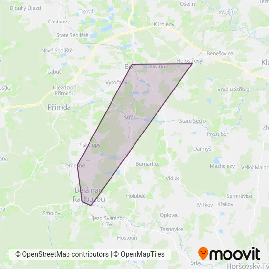 POVED s.r.o. coverage area map