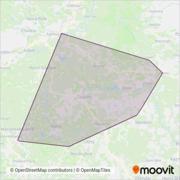 Схема покрытия компании VV autobusy s.r.o.