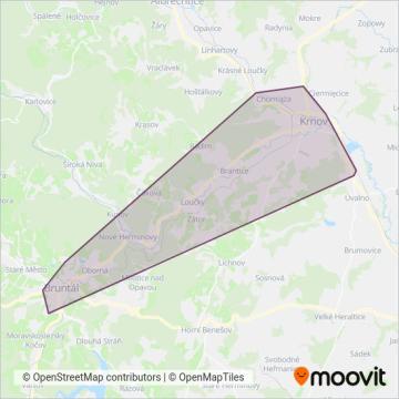 Transdev Morava s.r.o. coverage area map