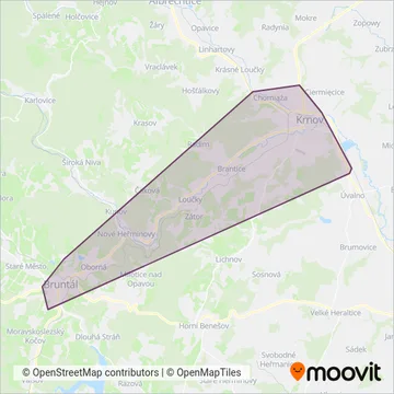 Transdev Morava s.r.o. coverage area map