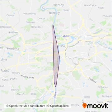 Схема покрытия компании Pražská Integrovaná Doprava (PID) - Паром