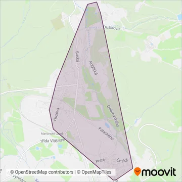 MĚSTSKÁ DOPRAVA Mariánské Lázně s.r.o. (Cable Car) coverage area map