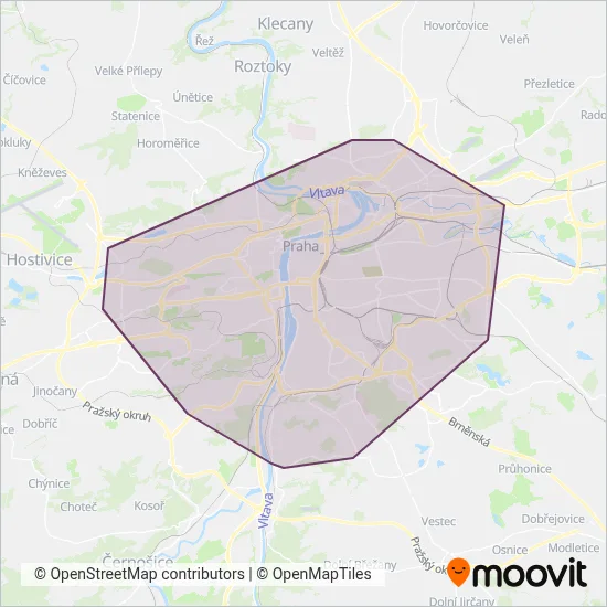 DPP (Tram) coverage area map