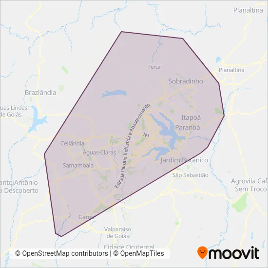 STPCR - Serviço de Transporte Público Complementar Rural coverage area map