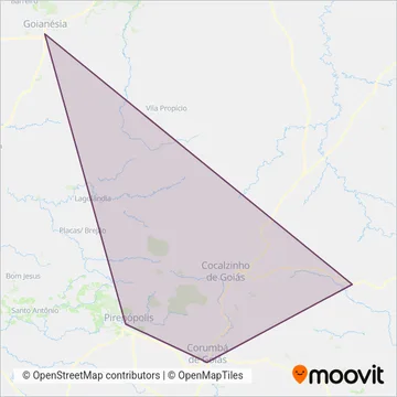 Viação Goianésia coverage area map