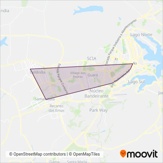 Metrô coverage area map
