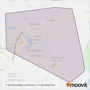Piracicabana coverage area map