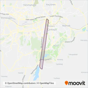 Nostaljik Tramvay coverage area map