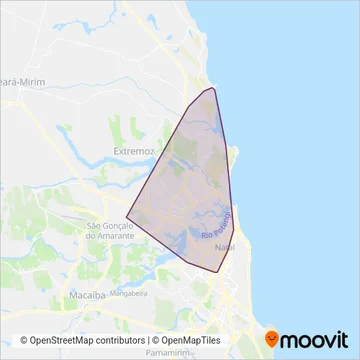 Área E1 coverage area map