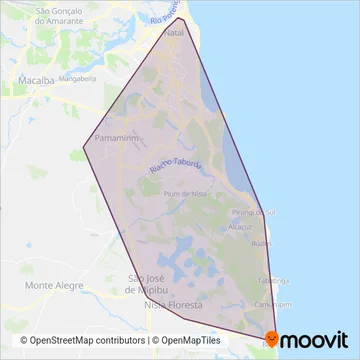 Área E2 coverage area map