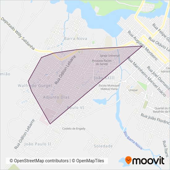 Permissionários individuais coverage area map